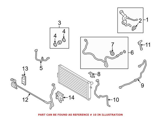 BMW Radiator Coolant Hose - Upper 17128614881